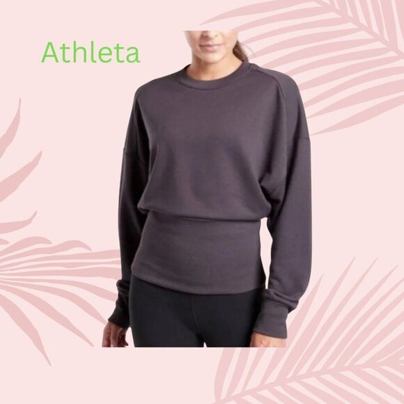 Athleta | Potrero Ribbed Waist Dolman Sweatshirt - Athletic designer top casual - Picture 1 of 4